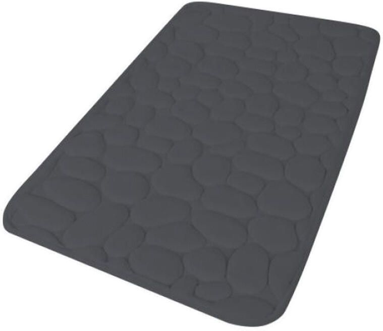 Urban Living Badkamerkleedje badmat tapijt memory foam antraciet 50 x 80 cm Badmatjes