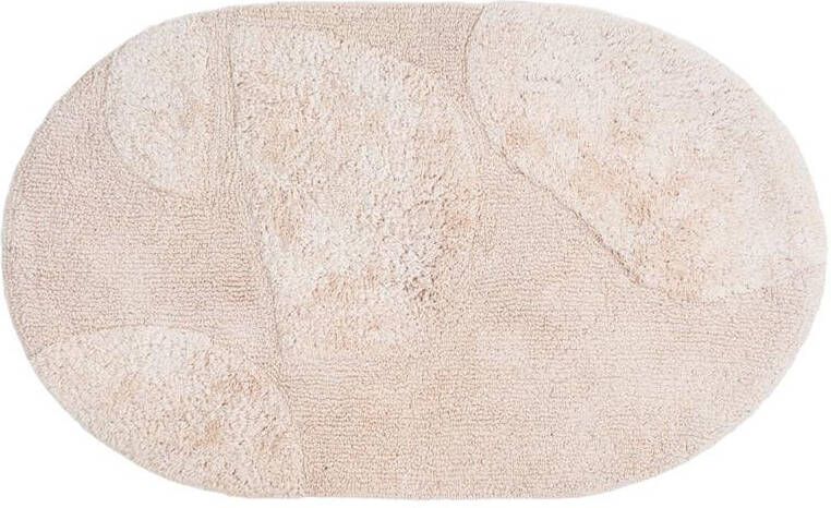 Veer Carpets Badmat Boaz Beige Ovaal 50 x 80 cm