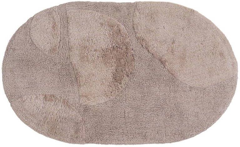 Veer Carpets Badmat Boaz Taupe Ovaal 60 x 100 cm