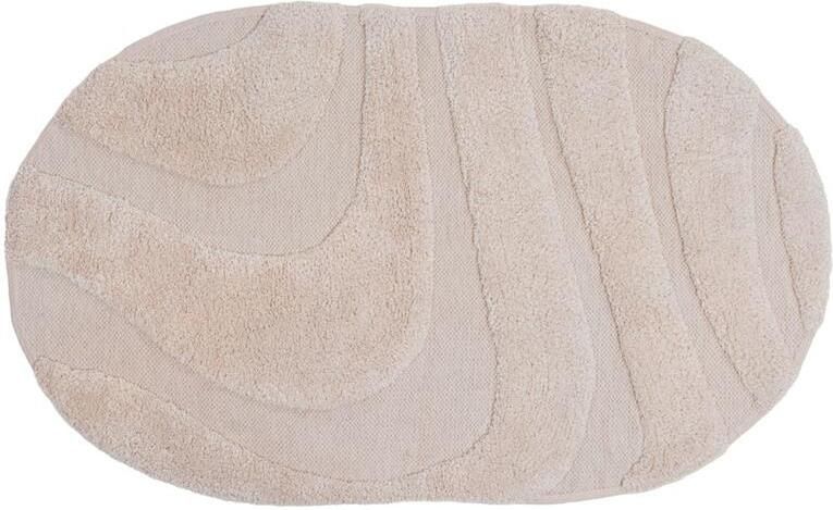 Veer Carpets Badmat Beau Beige Ovaal 50 x 80 cm