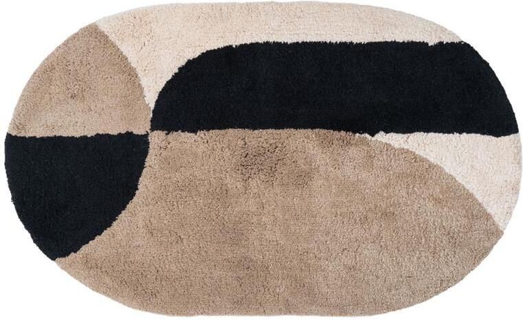 Veer Carpets Badmat Bowie Taupe Ovaal 60 x 100 cm