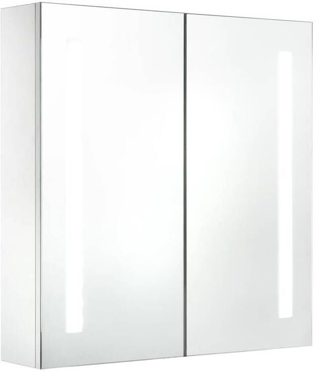 VidaXL Prolenta Premium Badkamerkast met spiegel en LED 60x14x62 cm
