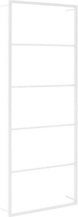 VidaXL Handdoekenrek 45x10x115 cm staal wit