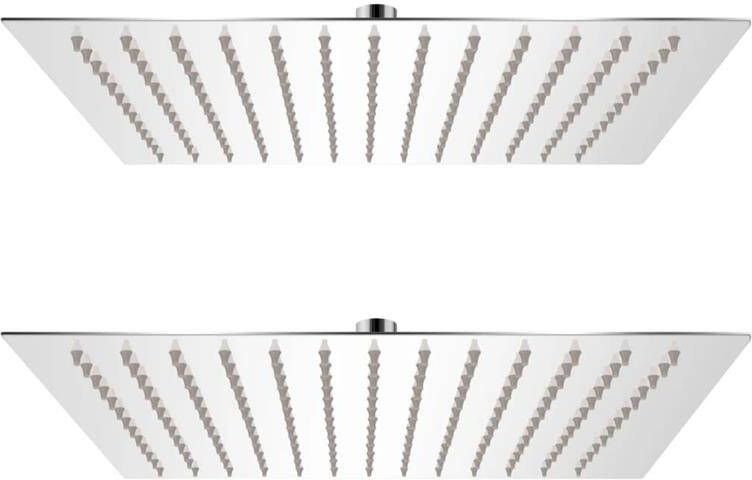 VidaXL Regendouchekop 2 st 25x25 cm roestvrij staal