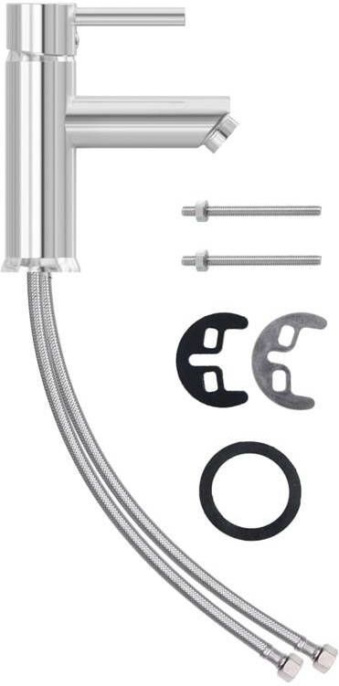 VidaXL Wastafelkraan 130x176 mm verchroomd