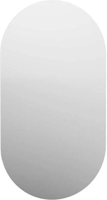 Vtw Living Badkamerspiegel met Verlichting Ovaal 90 x 50 cm Zwart