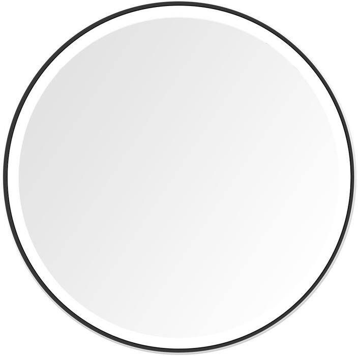 Vtw Living Badkamerspiegel Rond 80 cm Zwarte Rand met Verlichting