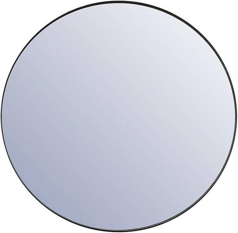 Vtw Living Spiegel Rond 120 cm Wandspiegel Zwart Rand 120 cm