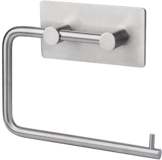 XIVADA WC rolhouder Zonder Boren Zelfklevend RVS Toiletrolhouder Zilver - Foto 2