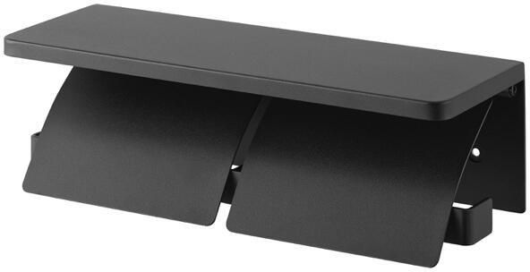 Yamazaki Tower Toiletrolhouder dubbel wandmontage Zwart