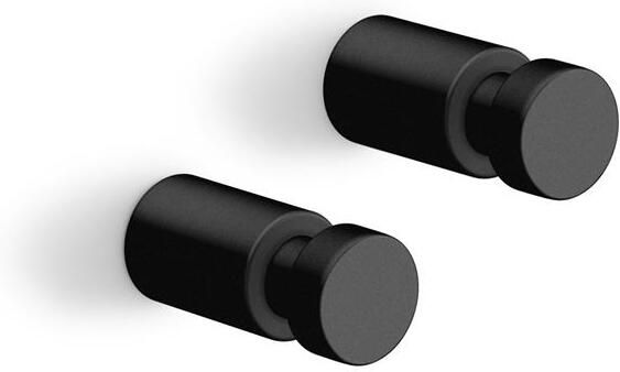 Zack Aivo handdoekhaak set van 2 klein zwart 40444