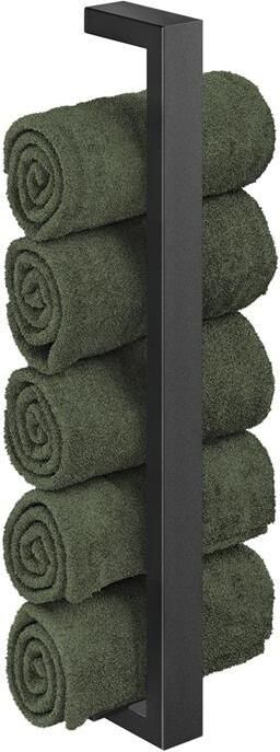 Zack Linea gasten handdoekhouder zwart RVS 40598