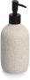 Zeller Zeeppompje dispenser kunststeen beige 8 x 20 cm Natural jute look Zeeppompjes - Thumbnail 2