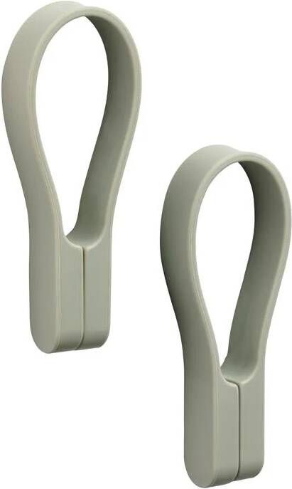 Zone Denmark Loop magnetische handdoekhaak Eucalyptus groen 2 stuks