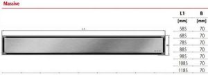 ACO DOUCHEGOOT+FLENS 1085SH ZW. SHOWERDRAIN C 9010
