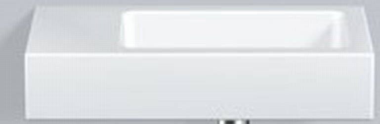 Alape WT.XS500.R fontein met plug 50x26.8cm zonder overloop zonder kraangat kom rechts wit 4293000000