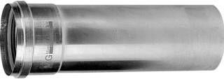 Burgerhout enkelwandige rookgasbuis FIX aluminium grijs wand 1.5mm le 500mm