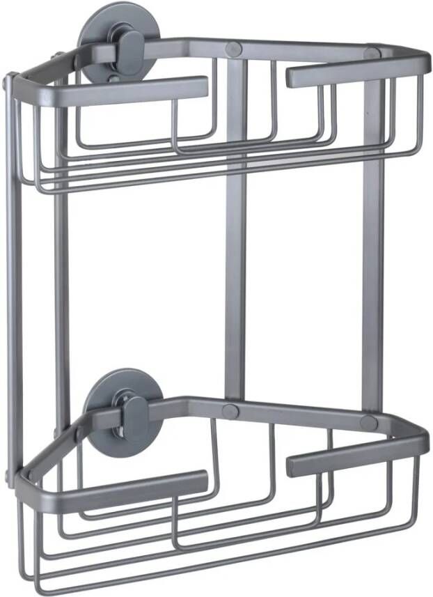 Differnz Draadmand aluminium rechthoek 25x13.1x30cm 2 laags Gunmetal 34.100.04