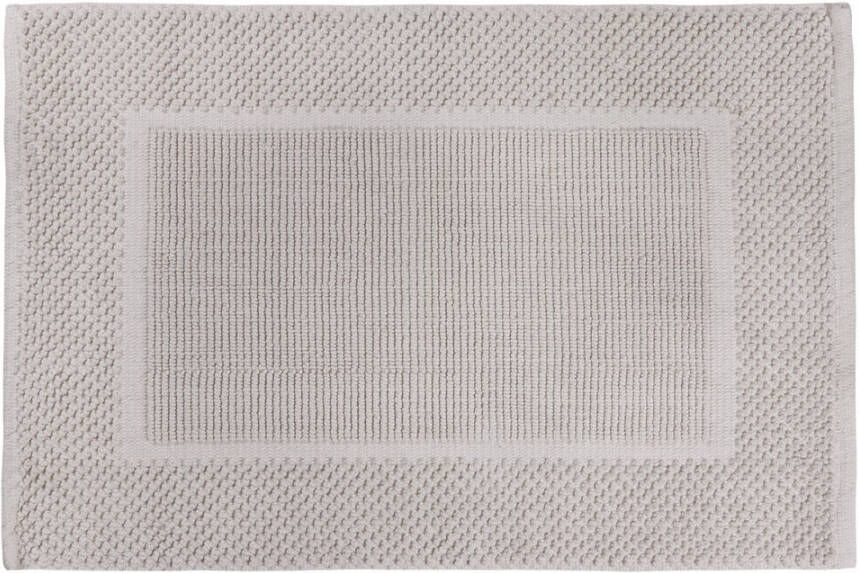 Differnz Basics badmat geschikt voor vloerverwarming 100% katoen 50 x 80 cm steengrijs