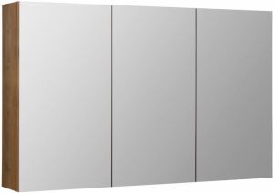 Differnz Hilde spiegelkast met 3 greeploze deuren 120 x 14 cm eiken
