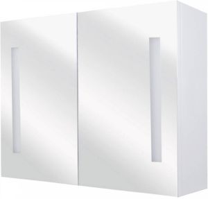 Differnz Sotto spiegelkast met LED verlichting 50 x 15 x 67 5 cm wit