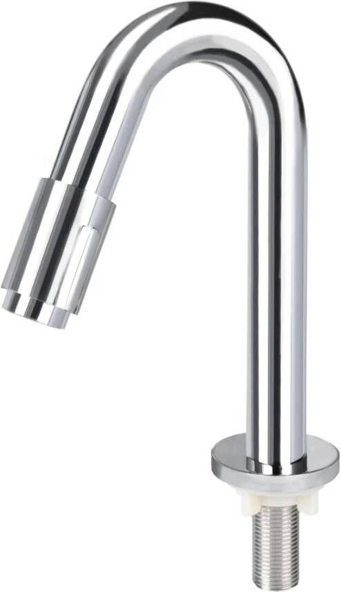 Differnz staande fonteinkraan 1 2" met gebogen uitloop 19 cm chroom