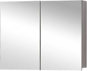 Differnz Style spiegelkast met 2 deuren 90 x 60 cm grijs eiken