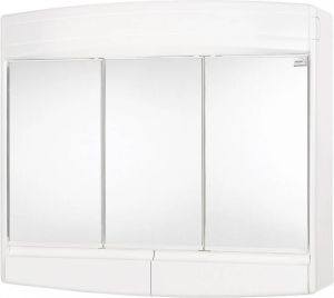 Differnz Topas-eco spiegelkast 3-deurs 60 x 18 x 53 cm wit