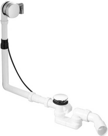 Duravit Quadroval in- af- en overloopgarnituur zijdelingse afvoer 53 cm chroom