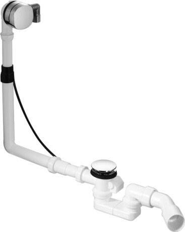 Duravit badafvoer overloop en vulcombinatie met waste chroom 790294000001000