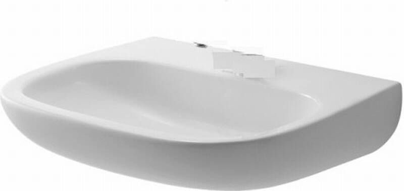 Duravit D Code Vital wastafel 60x55cm met kraangat en overloop wit 23126000002 - Foto 2