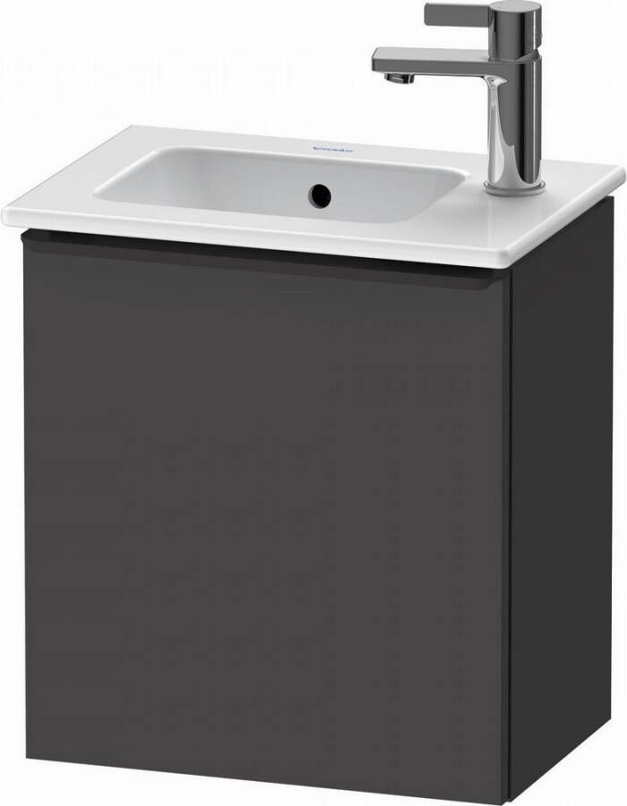 Duravit D-Neo wastafelonderkast 41x44x27.4cm Linksdraaiend 1 deur Grafiet Mat de4259l4949 - Foto 2