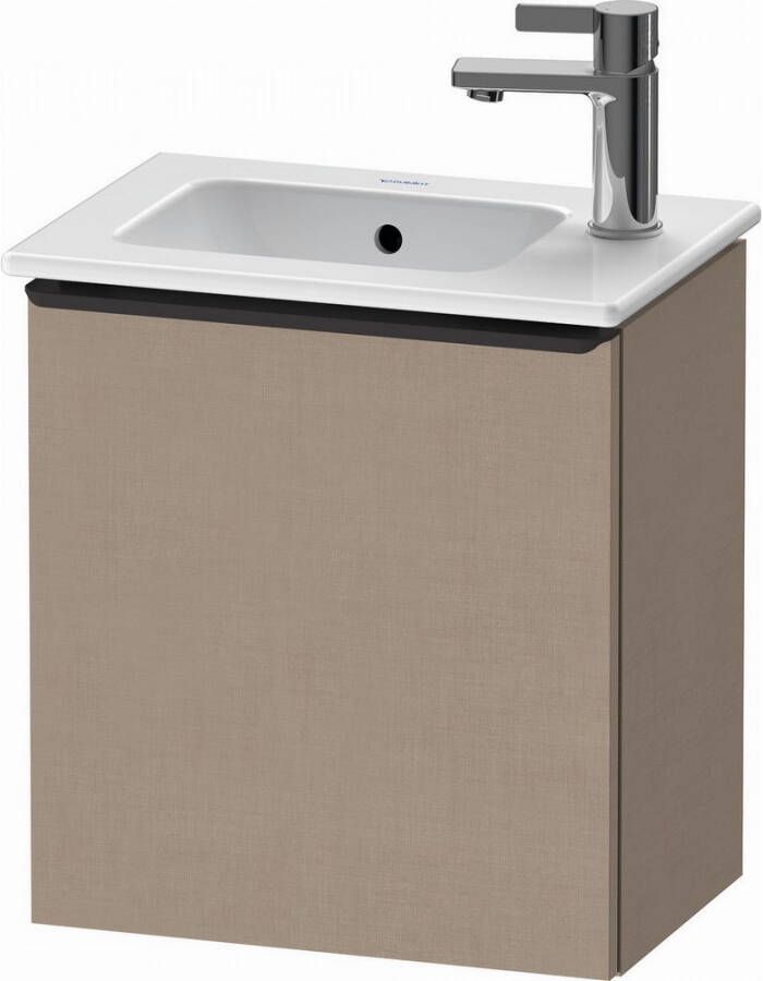 Duravit D-Neo wastafelonderkast 41x44x27.4cm Linksdraaiend 1 deur Linnen Mat de4259l7575 - Foto 2