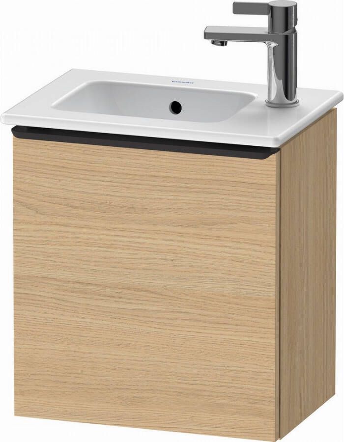 Duravit D-Neo wastafelonderkast 41x44x27.4cm Linksdraaiend 1 deur Natuur eiken Mat de4259l3030