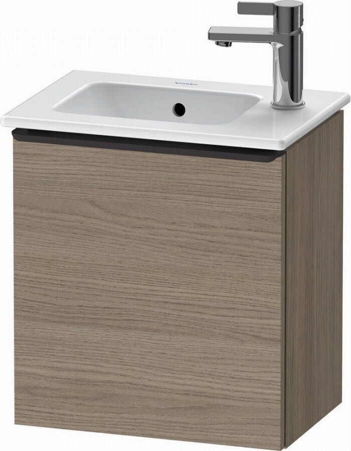 Duravit D-Neo wastafelonderkast 41x44x27.4cm Rechtsdraaiend 1 deur Eiken (terra) Mat de4259r3535