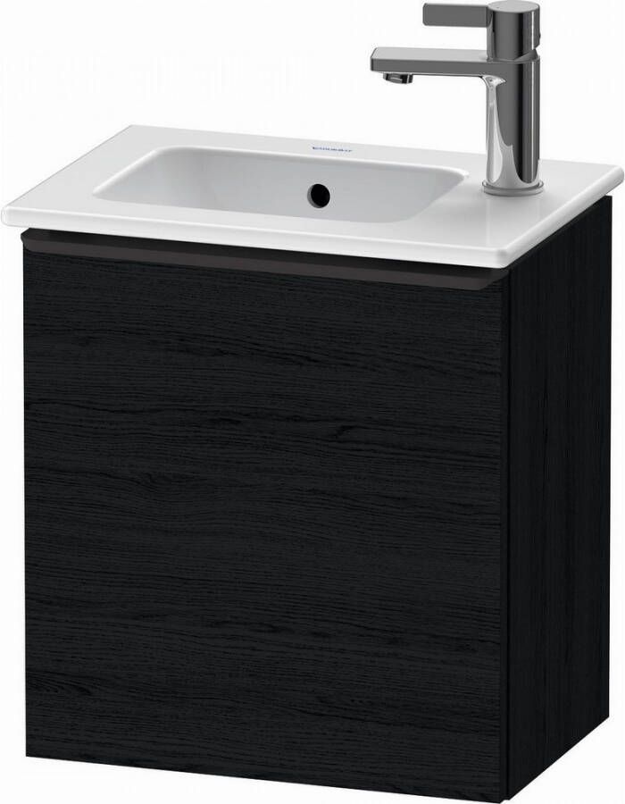 Duravit D-Neo wastafelonderkast 41x44x27.4cm Rechtsdraaiend 1 deur Eiken (zwart) Mat de4259r1616