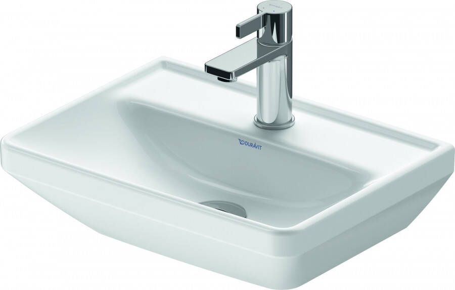 Duravit D-Neo Fonteinbak 45x33.5x13cm 1 kraangat rechthoek Keramiek Wit 0738450041