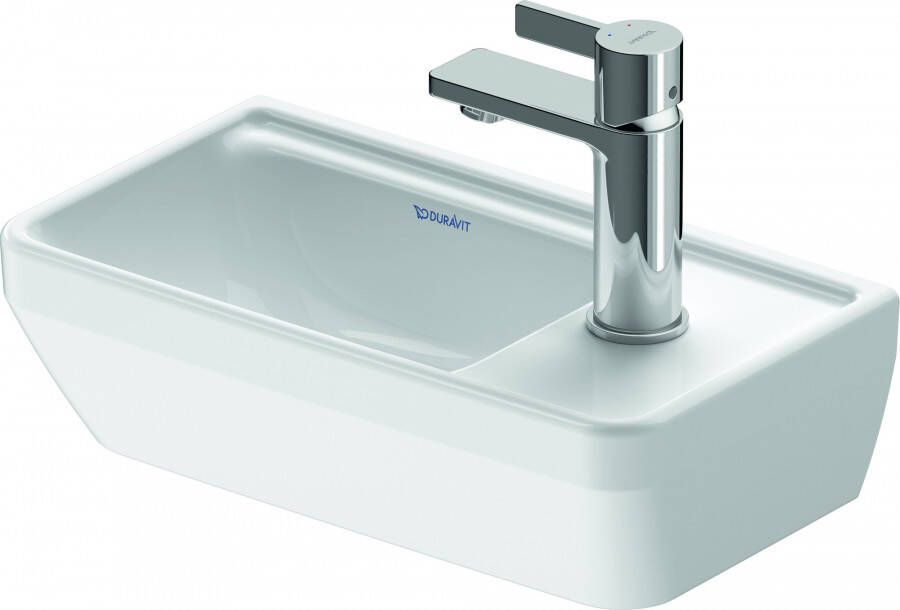 Duravit D-Neo Fonteinbak met wondergliss 40x22x14cm 1 kraangat rechthoek Keramiek Wit 07394000411 - Foto 2