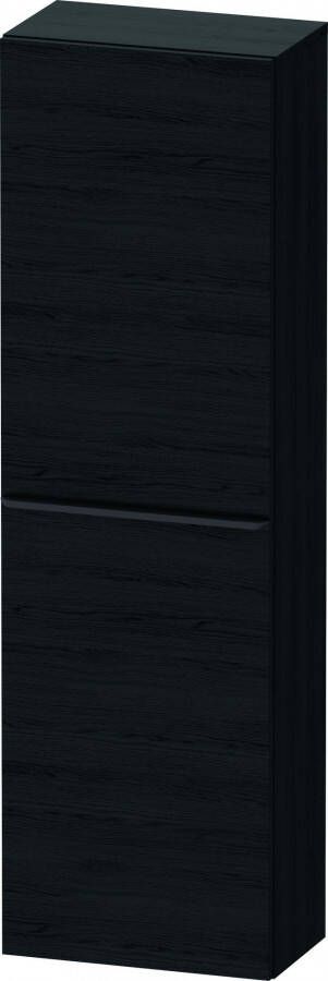 Duravit D-Neo halfhoge kast 40x24x132cm Linksdraaiend zwart eiken Mat de1318l1616