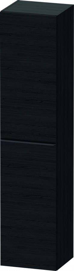 Duravit D-Neo hoge kast 40x36x176cm Rechtsdraaiend zwart eiken Mat de1328r1616