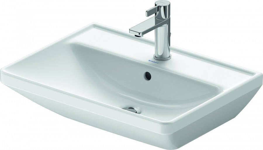 Duravit D-Neo wastafel 60x44x16.5cm 1 kraangat rechthoek Keramiek Wit 2366600000 - Foto 2