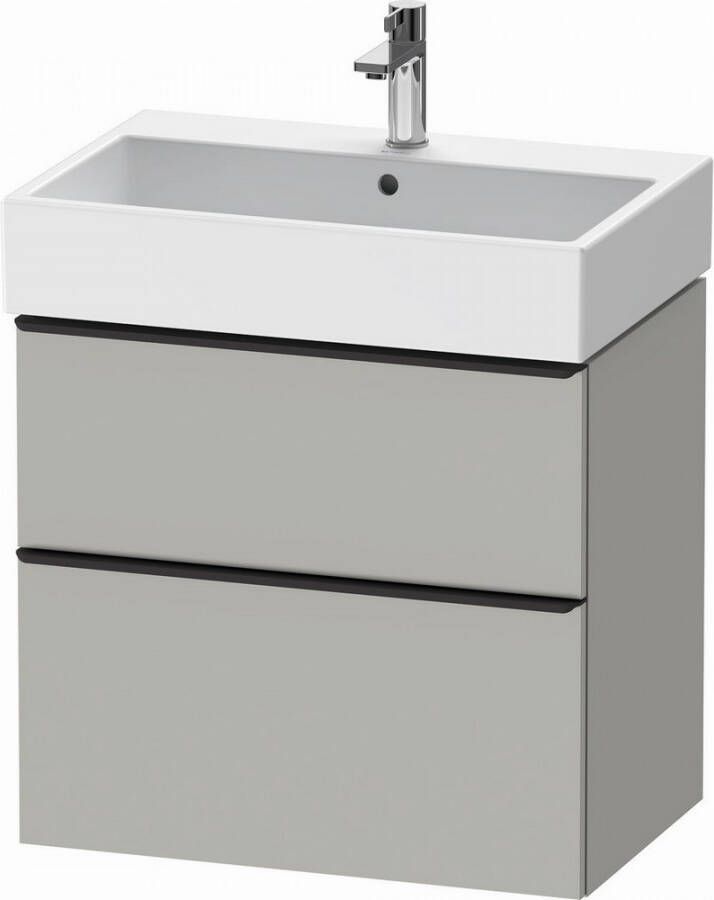 DURAVIT D-Neo wastafelonderbouw hangend 68 4x44 2x62 5cm 2 lades Concrete Grey Matt decor