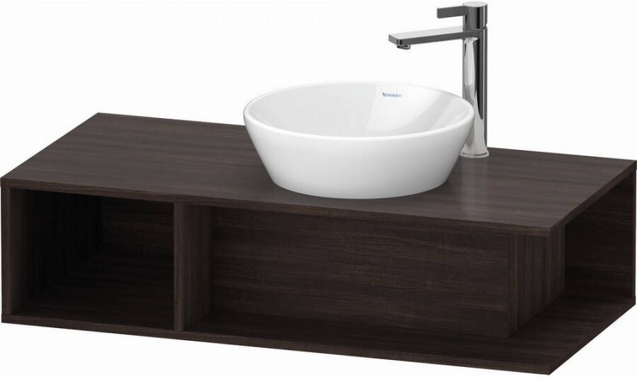 Duravit D-Neo wastafelonderbouwkast met open vak links 100 x 26 x 48 cm kastanje donker mat