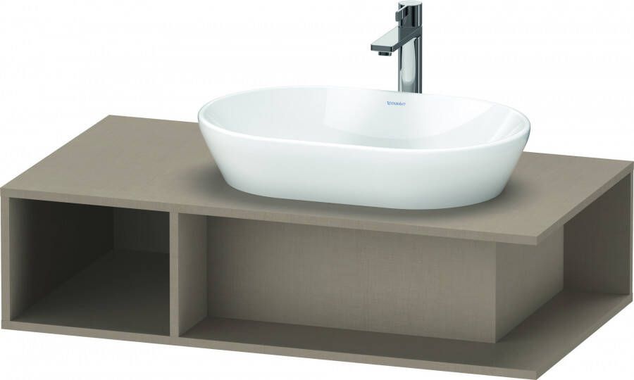 Duravit D-Neo wastafelonderbouwkast met open vak links 100 x 55 x 26 cm linnen mat