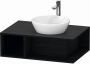 Duravit D-Neo wastafelonderbouwkast met open vak links 80 x 55 x 26 cm eiken zwart mat - Thumbnail 3