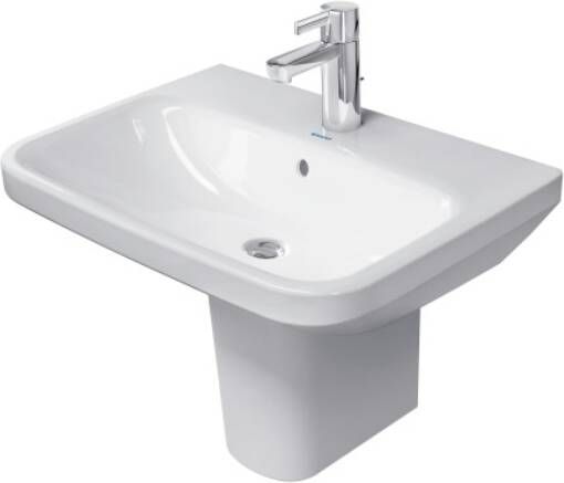 DURAVIT wastafel 60cm met overloop onderzijde geglazuurd 1 kraangat doorgestoken wit - Foto 3
