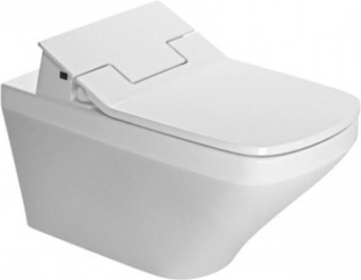 Duravit DuraStyle wandclosetpack diepspoel spoelrandloos met verdekte bevestiging 37x62cm incl. douchewc closetzitting Slim Sensowash wit 631001002004300