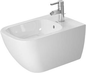 Duravit HappyD 2 wandbidet 35.5x54cm met overloop met kraangat wit 2258150000