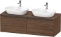 Duravit Ketho 2 wastafelonderbouwkast incl. consoleplaat met 2 laden voor dubbele waskommen 140x55x45.9cm met handgrepen antraciet taupe supermat K24888B83830000 - Thumbnail 2