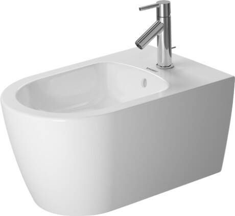 Duravit ME by Starck wandbidet 37x57cm met kraangat met overloop zonder wondergliss wit 2288150000